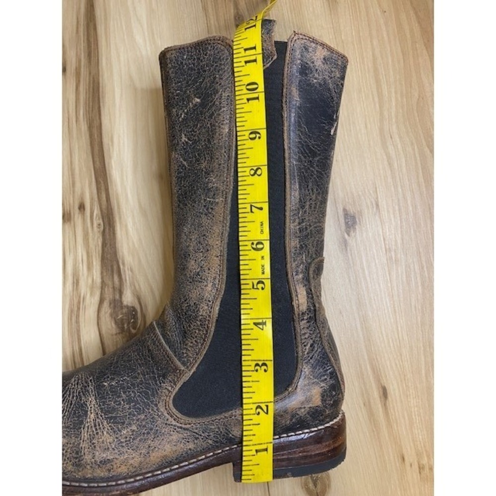 Bed Stu Cobbler Series Distressed Leather Mid Calf Chelsea Boots Brown Womens 9 - Picture 10 of 11